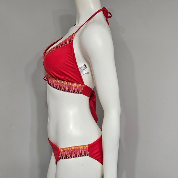 Becca Avery Halter Top and Fiesta Bottom Bikini Set - Picture 3 of 12